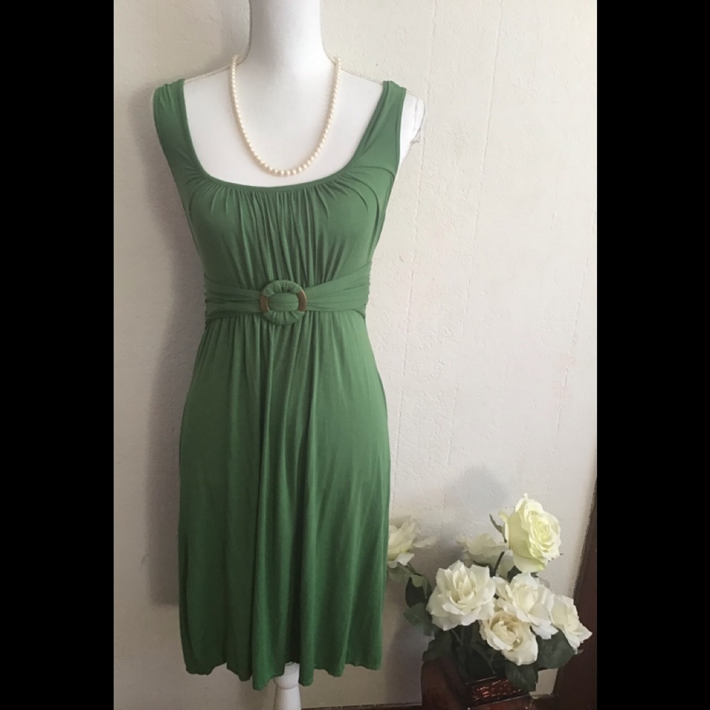 Max studio  Sleeveless Green Midi Dress Size S